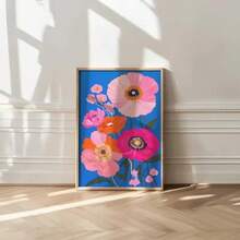 1 pièce Affiche murale d'œuvre d'art abstrait du marché aux fleurs de Rotterdam. Impression sur canevas paysage floral coloré pour la décoration de la maison, salon, bureau. Cadre en option. - Multicolore - Voir 4