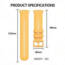 硅胶表带适用于华为 Watch Fit 2/Fit 2 Active/Fit 2 Classic/Fit 2 Elegant 官方同款金属连接器腕带 - 彩色 - 查看 7