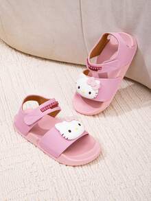 SANRIO Sandalias de dibujos animados  de , zapatos de dibujos animados, sandalias casuales con suela gruesa para niños, nuevo diseño, estilo deportivo y de playa, planas, lindas, transpirables y antideslizantes con suela gruesa para interiores, hogar y baño - Rosa vieja - Ver 10