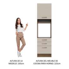 Despensero Alacena Multiuso Organizador Madesa 1 Puerta Color Marrón y Crema - Marrón y Crema - Ver 5