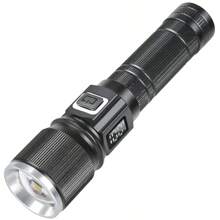 1pc Super Bright Flashlight | Spotlight/Floodlight Dual Modes Zoom + 3 Brightness Levels | Type-C Fast Charging + Real-Time Power Display | Waterproof Design | Ideal For Outdoor Adventure, Camping, Night Riding, Car, Home Emergency