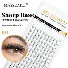 120 pezzi 6D/8D/10D/12D/14D/16D/20D ciglie finte a ventaglio premontate, lunghezze miste da 8-15mm, spessore 0,05mm/0,07mm, curvatura C/D. Estensioni di ciglie a ventaglio premontate, base appuntita, ciglie volumizzanti pre-assemblate, ciuffetti di ciglie, ciglie singole, ciglie finte