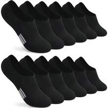 3/6 双女式隐形袜，低帮运动休闲踝袜，隐形防滑透气缓冲跑步袜 - 彩色 - 查看 10