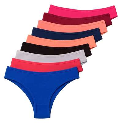 kit com 10 calcinhas  Casual-Confortável  Tecido composto  Fresco    Calcinha  lisas