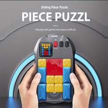 1 set Jeux Klotski, jeu STEM, jeux de puzzle pour adultes - avec plus de 500 niveaux, jeux électroniques pour le cerveau - jouets fidget de voyage, casse-tête amusants pour tous les âges, meilleur cadeau pour Noël, Pâques, anniversaire (2 piles AAA non incluses)