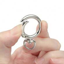 5Pcs Round Shape Rotation Alloy Lobster Spring Clasps Openable Key Ring Hook Connector Dog Chain Buckles DIY Jewelry Making Supplies - Spring Buckle - View 4