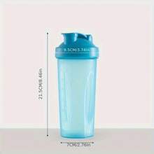 1 Peça Garrafinha Agitadora Personalizada de 600ml, Garrafa de Água Esportiva com Bola de Mistura para Pó de Proteína, Garrafa de Água Esportiva Full Color