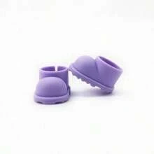 1 pieza [Botas de lluvia cortas de silicona para muñecas con soporte] Botas cortas de silicona de 17 cm de largo, accesorios de zapatos para muñecas (Solo se venden las botas, la muñeca no está incluida)