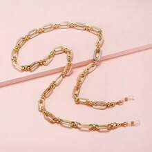 1 pièce Chaîne de lunettes en acrylique fait main pour femmes, chaîne de lunettes de soleil essentielle pour les voyages, accessoires de lunettes, chaîne de lunettes pour utilisation à la plage, chaîne anti-perte de lunettes - Multicolore - Voir 8