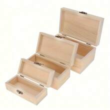 1 Stück Holzaufbewahrungsbox mit Deckel, Schmuckbox, Vintage Deko DIY, Heimdekoration für Küche, Badezimmer, Aufbewahrungsorganizer für Frauen, Reiseaccessoires, Rückkehr zur Schule, Schlafsaal-Aufbewahrung, Herbstdekoration