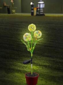 1 pièce / 2 pièces Lumières de jardin solaires LED en forme de pissenlits - Éclairage extérieur paysager à boules multicolores avec design de piquet résistant aux intempéries pour parcs, jardins et décorations de fête, mise en valeur du paysage | Lumières décoratives pour pelouse | Lumières solaires de jardin