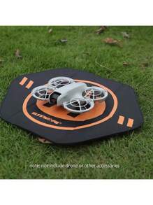 13.78 Inch Double-Sided Folding Drone Landing Pad, Hexagonal Shape, Imitation Leather Material, Compatible With DJI NEO, Avata 2, Mini 4 Pro, Mini 3 Pro - Batteries Not Included