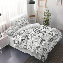 3pcs Duvet Cover Set (1 * Duvet Cover + 2 * Pillow Shams, Filler Not Included), Fashionable Queen & X-Large Gamer Controller Design Bedding Set, Gaming Themed - Ideal For Teen Bedrooms, Guest Rooms, Machine Washable With Zipper Closure