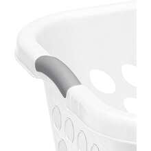 6-Pack Square Laundry Basket, Sturdy Plastic Clothes Hamper, 1.5 Bushel, White-Cll - 12 Pack - View 7