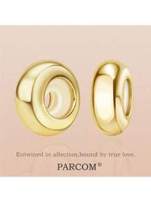 PARCOM 1 pieza Juego de joyas con cuentas espaciadoras de diseño simple plateadas en plata y de silicona, adecuadas para pulseras y collares, pueden ser un regalo perfecto de cumpleaños, festival o decoración de pulseras