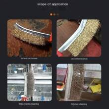Steel Wire Brush, Stainless Steel Wire Brush For Rust Removal, Crevice Cleaning, Plastic Handle BBQ Grill Brush, Cleaning Brush
