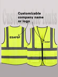 Individualisierbare LOGO Weste, reflektierendes Material, atmungsaktiv schnelltrocknend Mitarbeiter Arbeitskleidung, Unternehmens Werbe-