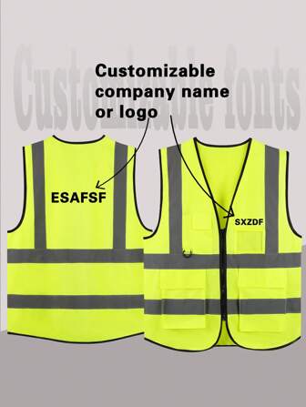 Customizable LOGO Vest, Reflective Material, Breathable Quick Drying Employee Workwear, Enterprise Advertising Promotion