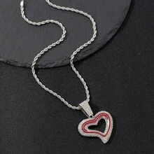 1pc Shiny Hip Hop Style Pendant Necklace, Suitable For Men's Daily Street Wear And Gift - Multicolor - View 1