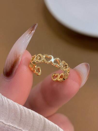 1枚S925纯银精致镂空设计脚趾戒指，尺寸可调节，适合夏季海滩佩戴