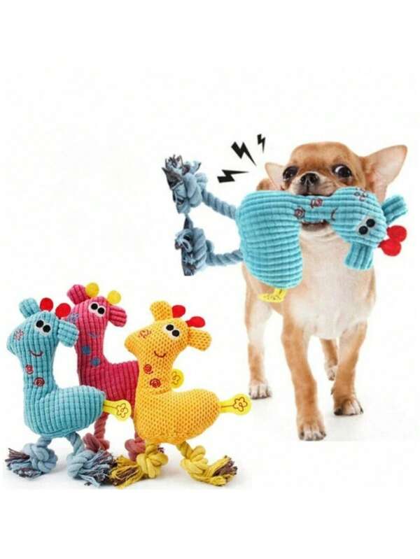 1 Piece Of Pet Supplies, Sound-Making, Wear-Resistant Teething Cat And Dog Toys, Corn Kernels, Plush Cat And Dog Toys, Plush Deer Toys, Pet Sound-Making, Soothing, Wear-Resistant Teething Dog And Cat Plush Nodule Toys, Pet Dog Sounding Toys, Creative Woven Deer Bite-Resistant Sounding Teething Cleaning And Boredom-Relieving Plush Dog Toys, Different Batches Do Not Affect The Use And Appearance