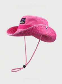 1pc Men's Sun Block Bucket Hat, Outdoor Hiking Climbing Fishing UV Protection Cowboy Hat, Unisex Sun Hat