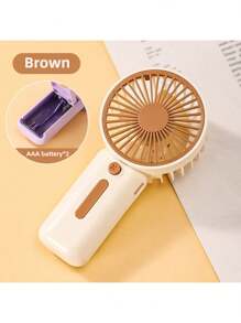 1 pezzo Mini ventilatore portatile alimentato a batterie 2xAAA (batterie non incluse) per il ritorno a scuola