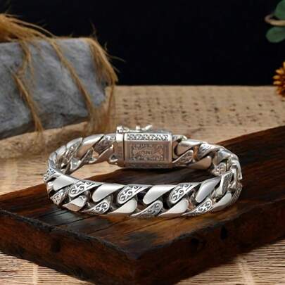 Local Delivery- To Send A Boyfriend A Birthday Gift For Dad. Silvery Weighs 59 Grams/2.08 Ounces. Foot Silvery S925 Bracelet Sterling Silvery Bracelet
