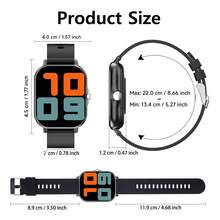 SIMSONLAB Smartwatch universal para hombres y mujeres, con recordatorio de información, reproducción de música y respuesta de llamadas telefónicas - Negro - Ver 8