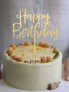 1-40个生日快乐亚克力蛋糕装饰插牌，生日蛋糕装饰，派对装饰，现代字母图案蛋糕装饰插牌，生日派对装饰，送给家人和朋友的完美纪念品 - 彩色 - 查看 2