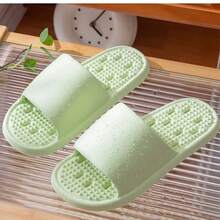 Women's Summer Indoor Bathroom Shower Slippers, Slip-Resistant Simple Fashion Soft Bottom Comfortable Lightweight Outdoor Unisex Sandals - Green - View 6