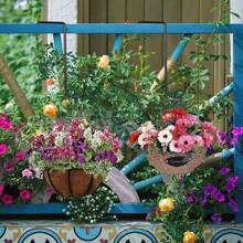 1/4/8pcs Heavy Duty Fence Hooks, Plant Hanging Hooks For Indoor/Outdoor, Garden Hanging Brackets, For Plants, Bird Feeders, Lanterns, Fences (Black+White)