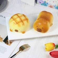 1pc Cute Soft & Squishy Realistic Bread Prop For Decoration, Stress Relief & Photography