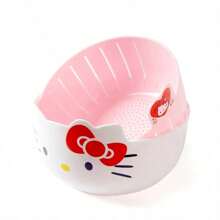 Sanrio (Authorized)2pcs Sanrio Kitchen Basket, Household Fruit Plate, Multi Functional Round Vegetable Washing Basin, Fruit Basket, Plastic Double Layered Vegetable Washing Basket, Drain Basket Suitable For Various Scenarios And Dishes