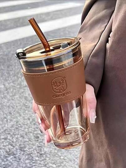 1 件，便携式简约风格水杯、茶杯或咖啡杯，具有极具吸引力的 Ins 风格