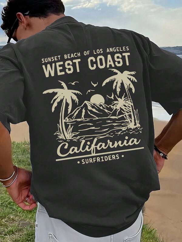 Men's Fashion Printed Loose Short Sleeve T-Shirt | Elegant Design | Must-Have For Summer | Effortless Styling, Showcase Your Style