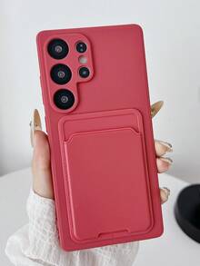 Ốp điện thoại kiêm đựng thẻ mới, kiểu dáng thời thượng, tương thích với Galaxy S25, S24, S24 Plus/S24+, S24 Ultra, S24 FE, S20, S21, S22, S23; Ốp lưng mềm bảo vệ toàn diện, tích hợp ngăn đựng thẻ, tương thích với Apple 11/11 Pro/11 Pro Max, 12/12 Pro/12 Pro Max, 13/13 Pro/13 Pro Max, 14/14 Pro/14 Pro Max, 15/15 Pro/15 Pro Max - Đỏ - Xem 2