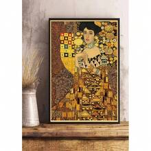 1pc Wall Arts Posters Optional Frame Vintage Van Gogh Monet Waterlily Black Cat Posters Coffee Stickers Kraft Paper Living Community Bar Art Painting Home Room Decoration ,Wall Art With Frame - Multicolor - View 29