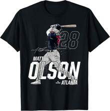 Dynamic Pose Matt Olson Atlanta Baseball Mlbpa T-Shirt Valentine's Gift For Wife Anniversary Gift For Husband,Black T-Shirt, 100% Cotton, Men's T-Shirt,,Funny Graphic T Shirts,S-XXXL,Vintage Shirt - Black - View 1