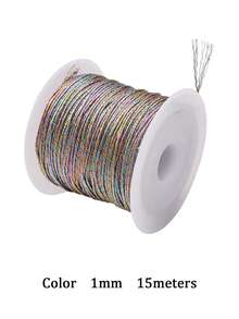 1 件 0.2-1 毫米金/银线花边绳手链项链编织绳适用于 DIY 流苏串珠香巴拉串珠宝制作配件 - 彩色 - 查看 39
