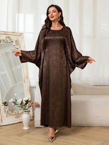 Middle Eastern Muslim Clothing, Abaya Fashion, Elegant Bat Sleeve Hooded Shirt, Arab Women's Summer Dress, Summer Dress, Dubai Robe