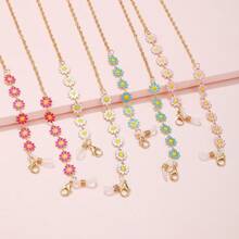 Detachable Multi-Purpose Daisy Flower Decor Mask Chain, Lightweight Skin-Friendly Mask Lanyard Strap