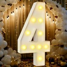 3ft Marquee Numbers, Light Up Numbers, Mosaic Numbers For Balloons, Number 1 Balloon Frame, Marquee Light Up Letters,0123456789st Birthday Decorations, First Party Anniversary Decorations