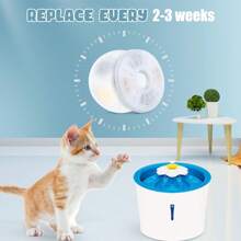 Filtro per fontana per gatti, set di 6/12 filtri di ricambio per fontana per gatti da 3L, con carbone attivo e resina a scambio ionico, compatibile con la fontana per gatti a fiori da 3L