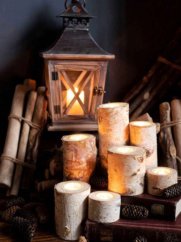 Natural Wooden Candle Holder, Atmosphere Decoration Ornament, Wooden Candle Holder, Candle Holder, Wedding Decoration, Home Decoration