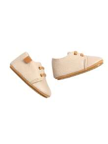 Baby Boys Girls Lace Up Sneakers, Autumn Soft Sole Infant Moccasins, Newborn Anti-Slip First Walkers Shoes - 米色 - 查看 6