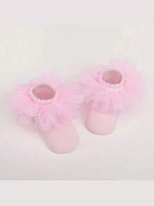 1 Pair/8 Pairs Cotton Girls Middle & Small Kid Sparkly Lace Ruffle Princess Style Dance Socks - Multicolor - View 35