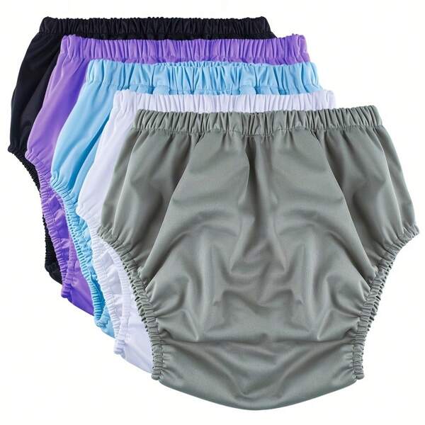 1 peça/Calcinha adulta ultrafina à prova d'água, fraldas de pano reutilizáveis e laváveis, macias e silenciosas para uso noturno, absorventes femininos, à prova d'água, elástico na cintura mais largo para mais conforto.