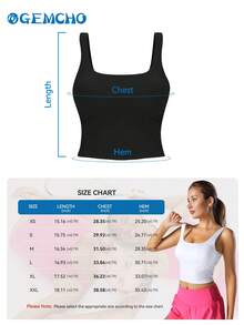 GEMCHO 2 件套女士休闲方领背心，高弹力，针织面料，套头款式，带胸罩和罩杯插入物，四季舒适 - 彩色 - 查看 11