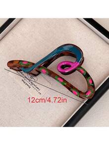 2 件亮面香蕉形马尾发夹，女士发饰，香蕉夹爪夹发夹发夹，学校用品